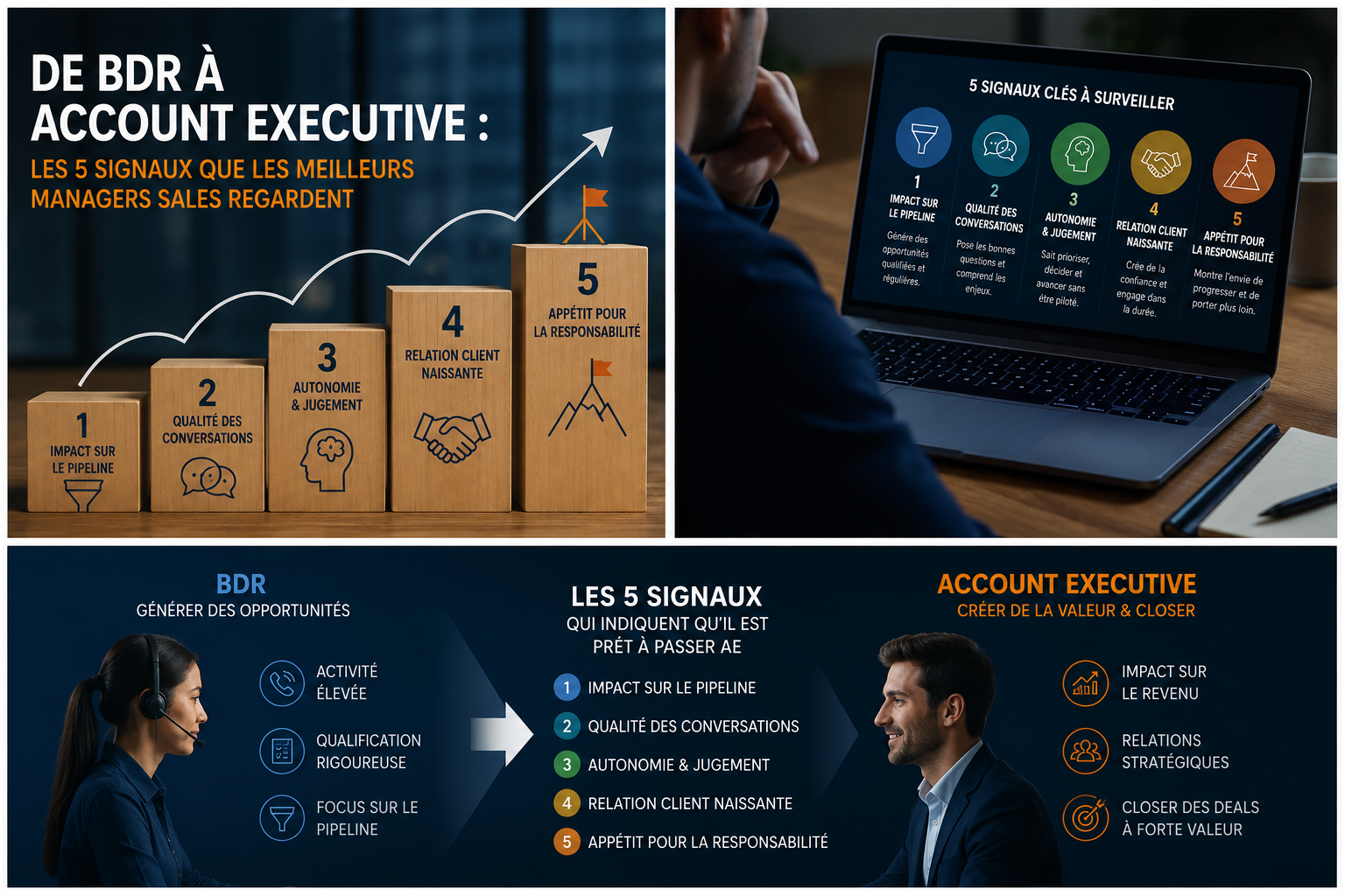 De BDR à Account Executive : les 5 signaux clés en SaaS